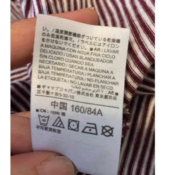 Gap red white striped long sleeves top size XS - Picture 5 of 12